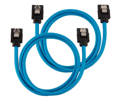 Kabel komputerowy CORSAIR Premium 60cm sleeved 2szt Niebieskie CC-8900255